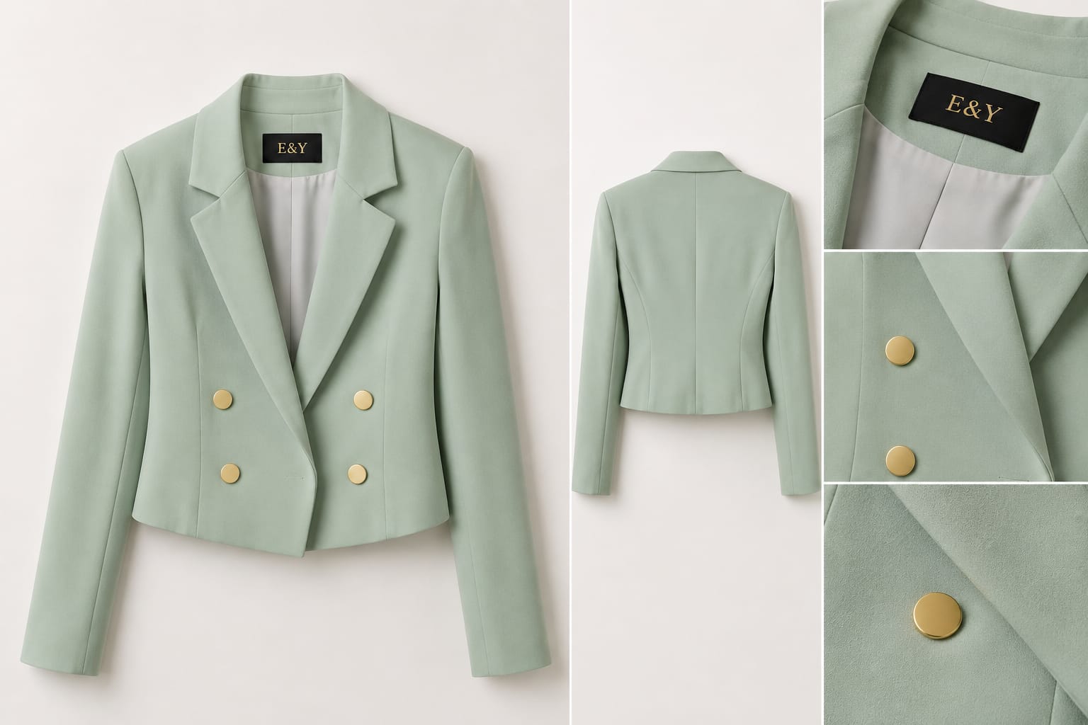 Cropped Blazer_Mint Green