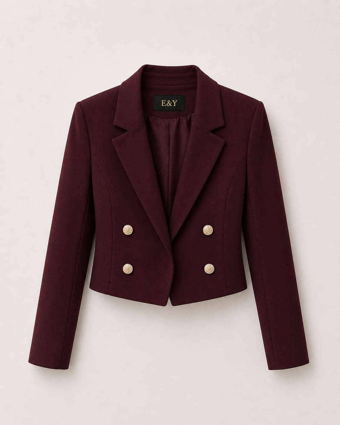 Cropped Blazer_Burgundy